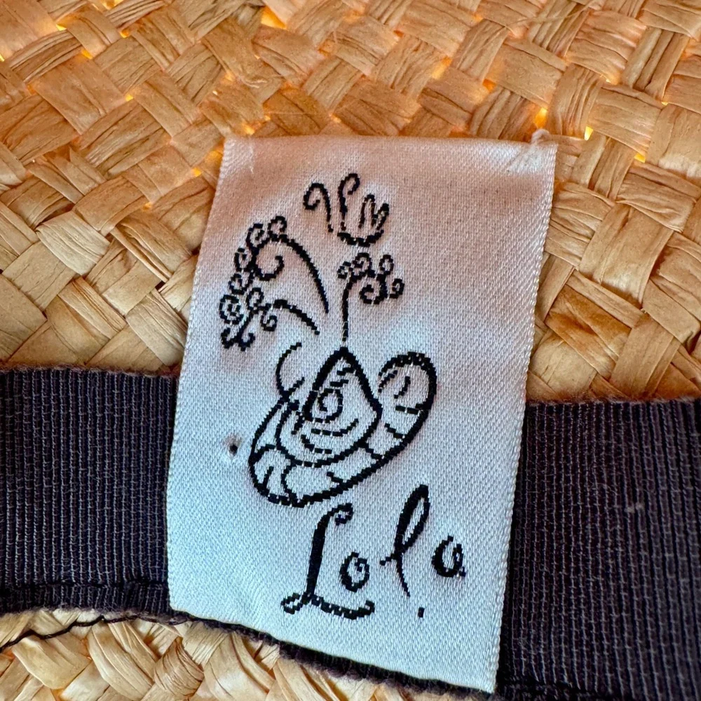 Lola Hats Straw Hat Brown Sun Hat Fedora Ribbon Band Studded Tan  XS Small 21 in - Picture 6 of 6
